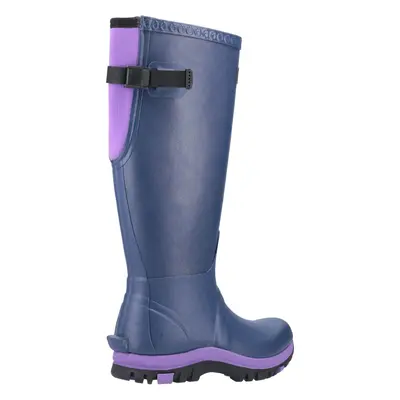 (Blue, (Adults')) Cotswold Realm Rubber Blue/Purple Wellington Boots