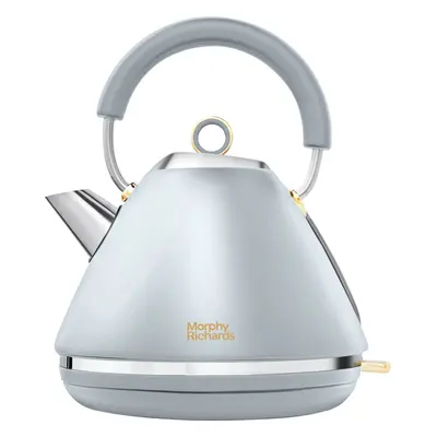 Morphy Richards Accents Pyramid Kettle 1.5L, Rapid Boil, Ocean Grey with Removable Limescale Fil