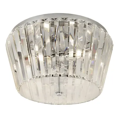 Searchlight Tiara Light Fush Chome With Crystal Glass