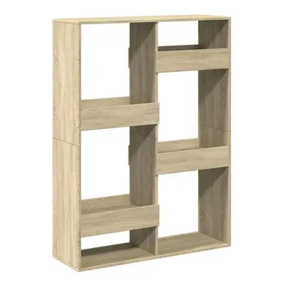 (sonoma oak, x x cm) vidaXL Room Divider Privacy Screen Room Partition Bookcase Engineered Wood