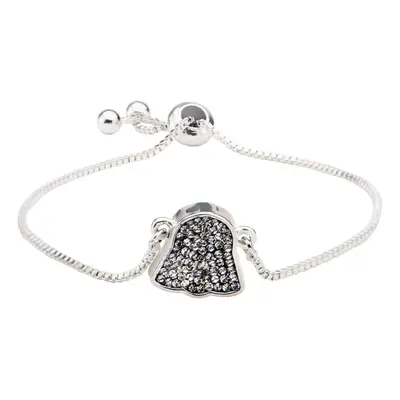 Star Wars Jewelry Women's Silver Plated Darth Vader with Clear Gem Bra