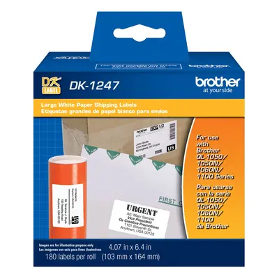 Genuine DK-1247 Die-Cut Large Shipping White Paper Labels for Brother QL Label Printers â Labe