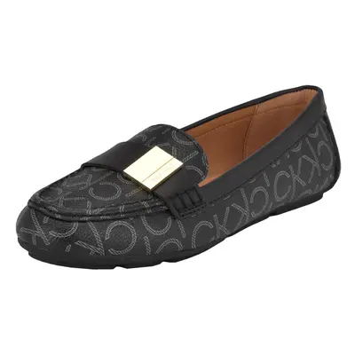 Calvin Klein Women's Lisa Loafer Flat Black Multi 7.5