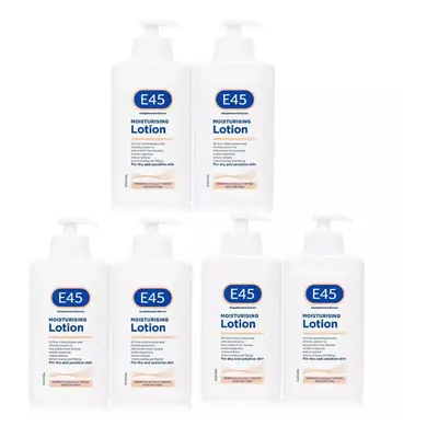 (6 x 500ml) E45 500ml Moisturising Lotion Dry & Sensitive Skin