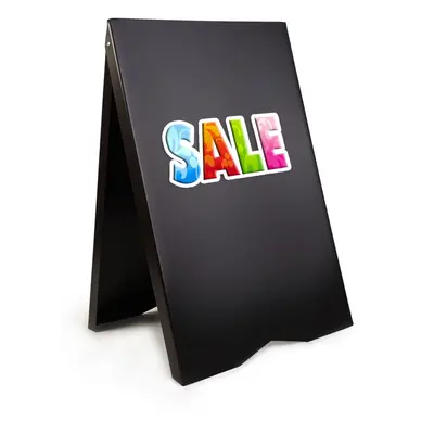 (Black, Yes) A-Board Pavement Sign Display Stand PVC Print UV