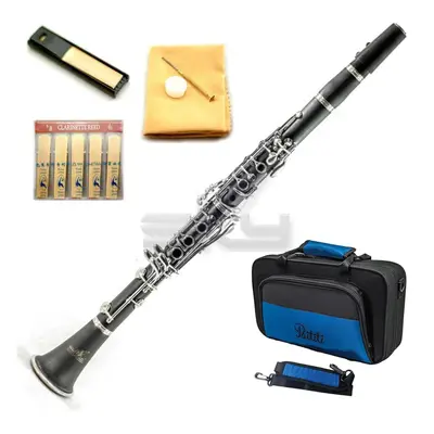 SKY Black Student Ebonite ABS Bb Clarinet with Case Mouthpiece Re