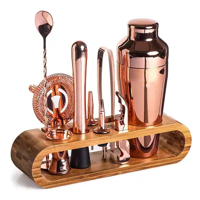 Cocktail Bar set Mixology Bartender Kit: 10-Piece Bar Tool Set with Stylish Bamboo Stand