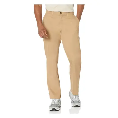 Amazon Essentials Mens Relaxed-Fit casual Stretch Khaki Pant, Dark Khaki Brown, 36W x 28L