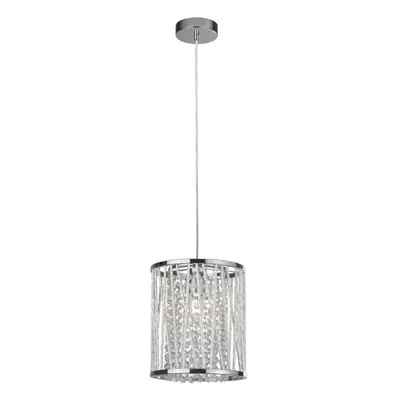 Searchlight Elise Light Pendant Chrome Crystal Drops