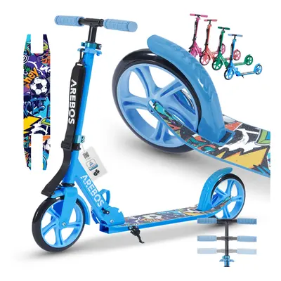 AREBOS kick scooter city scooter kids scooter adult scooter blue