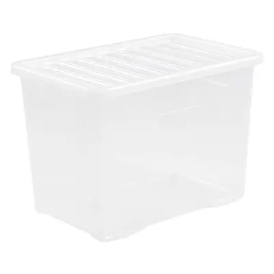 4 x 11315; Clear Lid 80L Box (4 Pack)