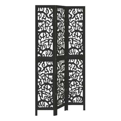 (40 x cm/ piece) vidaXL Room Divider Privacy Screen Privacy Panel Black Solid Wood Paulownia