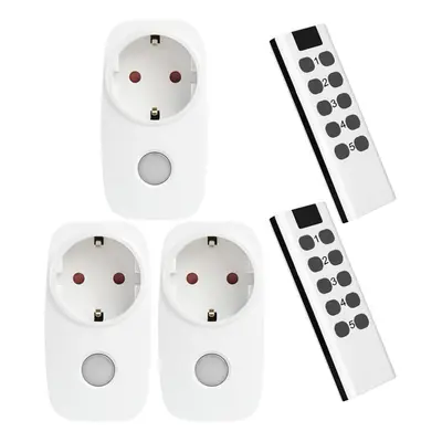 (#6) Smart Remote Control Socket Set Universal EU Outlet With Night Light Outlet Wireless Mhz Co