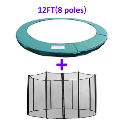 (12FT - Pole, Green) Greenbay Trampoline Replacement Safety Spring Cover Padding Pads + Safety N