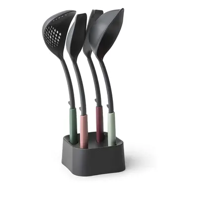 Brabantia Tasty+ Kitchen Utensils Set Plus Stand, Mixed Colours