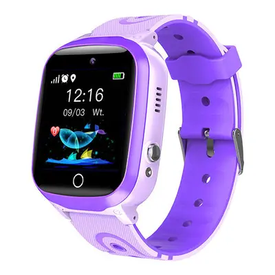 (Purple) 1.44 inch 2.5D IPS Touch Screen GPS LBS WIFI Location Tracking Two-Way Call SOS Camera 