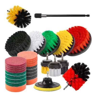 30Pcs Drill Brush Power Electric Scrubber Brush Cleaning Kit for Kitchen Grout Bathroom