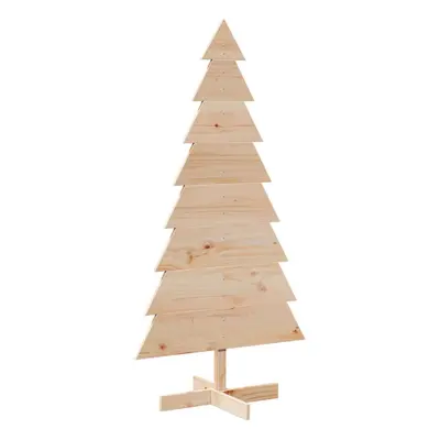 (natural, cm) vidaXL Wooden Christmas Tree for Decoration Xmas Tree Solid Wood Pine