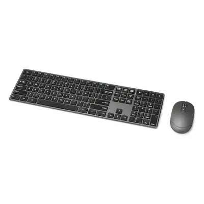 Amazon Basics Rechargeable Wireless Keyboard and Mouse Combo - Ultra Slim Quiet Full Size Keyboa