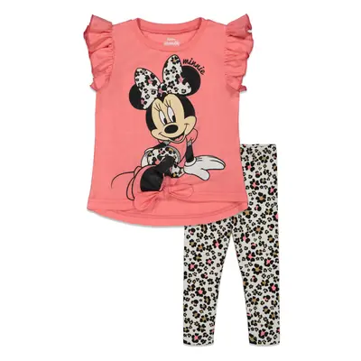 Disney Minnie Mouse Little Girls T-Shirt and Leggings Outfit Set Dark