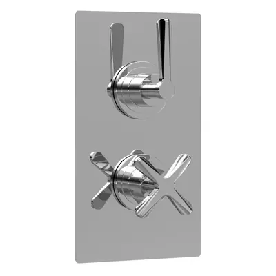 Connect Twin Concealed Crosshead Thermostatic Shower Valve (1 Outlets) - Chrome - Balterley