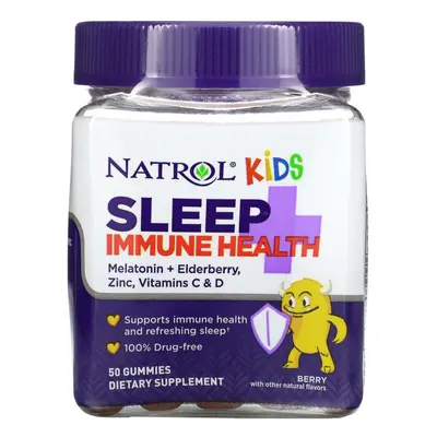 Natrol, Kids, Sleep + Immune Health, Berry, Gummies