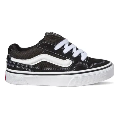 (5 UK, Black/White) Vans Kids Boys Girls Caldrone Canvas Low Rise Trainers Sneakers Shoes