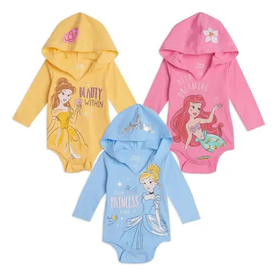 Disney Princess Cinderella Belle Ariel Infant Baby Girls Pack Cuddly