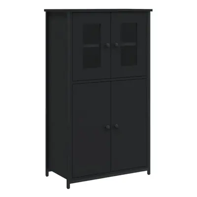 (black) vidaXL Highboard Sideboard Storage Cabinet Home Side Cabinet Engineered Wood