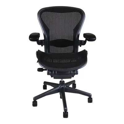 Herman Miller: Aeron - size B - Height Adjustable Arm Back Tilt (Graphite) - Refurbished