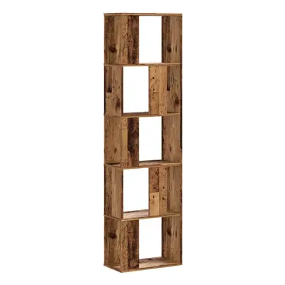 (old wood, x 23.5 x 162.5 cm) vidaXL Bookcase 5-Tier Bookshelf Storage Book Shelf Book Rack Engi