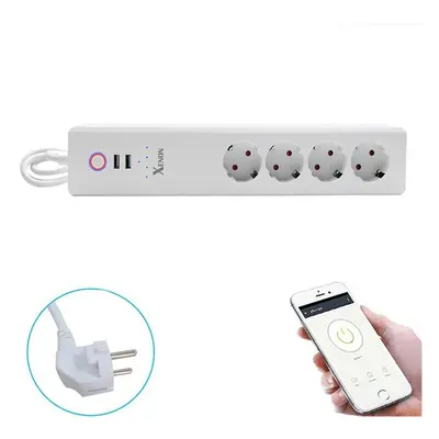 WiFi Smart Power Strip 16A Multiple Outlet Extension Cord with * USB Ports / * AC Outlets Remote