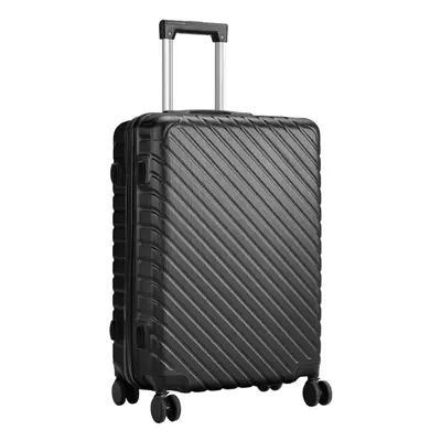 (Black) Lightweight Hardside Travel Suitcase, Inch