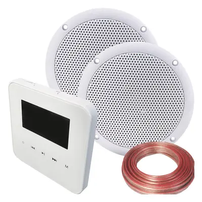 100W Bluetooth Wall Mounted Amplifier & 2x 80W Stereo Ceiling Speaker Kit