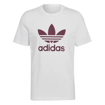 adidas Originals Men's Adicolor Trefoil Tee White/Victory Crimson X