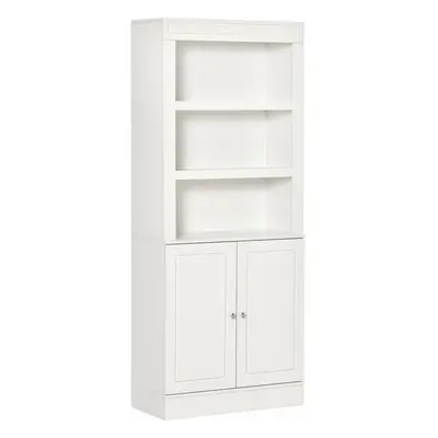 HOMCOM Modern Kitchen Cupboard, Storage Cabinet with Adjustable Shelves, White