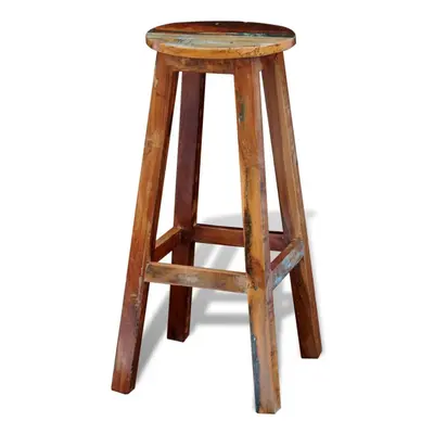 vidaXL Bar Stool Reclaimed Solid Wood Handmade Vintage Rustic Antique Home Seat