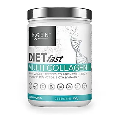 K-GEN Multi Collagen Peptides Powder Hydrolyzed Grass Fed Bovine, Wild Caught Marine | Advanced 