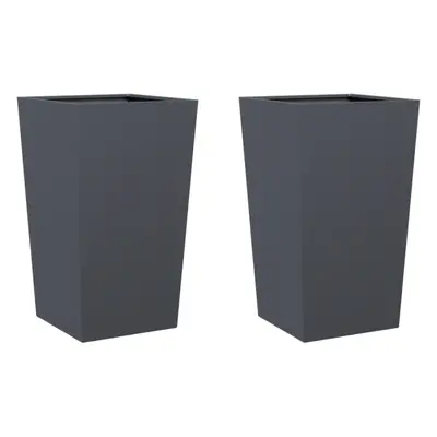 (anthracite, x x cm/ pcs) vidaXL Garden Planters Outdoor Flower Pot Patio Raised Bed Planter Box