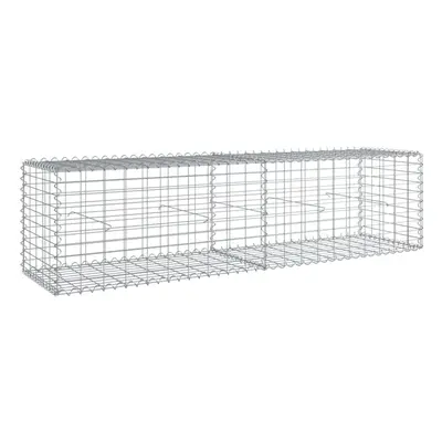 (200 x x cm) vidaXL Gabion Basket with Cover Gabion Raised Bed Gabion Cage Galvanised Iron