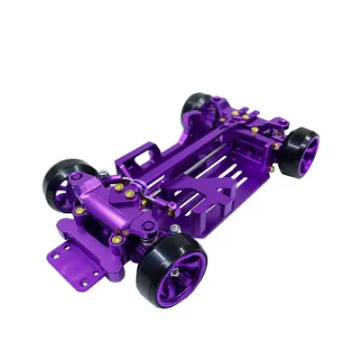 (Purple) 1/28 4WD Metal Rear Drift Repellent Frame Version RC Car Parts Electric DRZ XRX Mini Z 