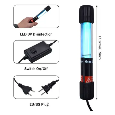 (EU Plug, 11W) Portable Ultra Violet UV UVC Light Sterilizer Disinfection Germicidal Lamp Home