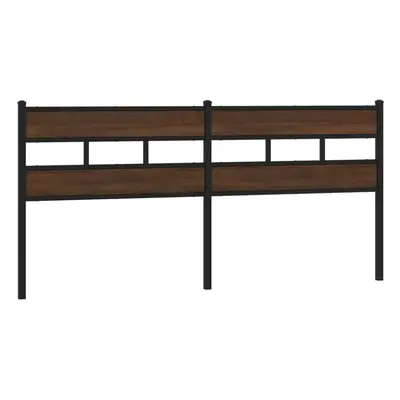 (brown oak, cm) vidaXL Headboard Bed Header Bed Headboard Brown Oak Steel and Engineered Wood