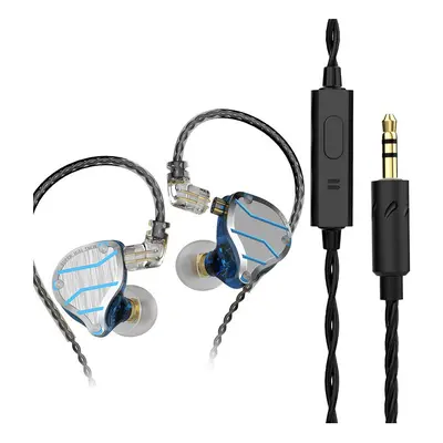 (Blue) Metal In-Ear Earphone Bass Hi-Fi Headset Monitor Earbuds Noice Cancelling 3.5mm Wired Hea