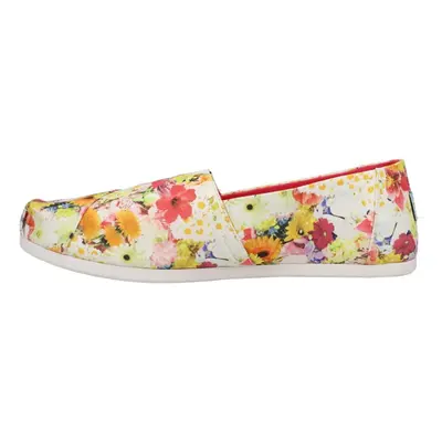 TOMS Womens Alpargata Floral Slip On Flats Casual - Multi White - Siz