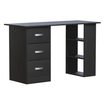 (Black) Mason Drawer Shelf Computer Desk PC Office Study