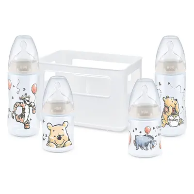 NUK Disney Winnie The Pooh First Choice + Baby Bottle Starter Set Anti-Colic Baby Bottles (2 x m