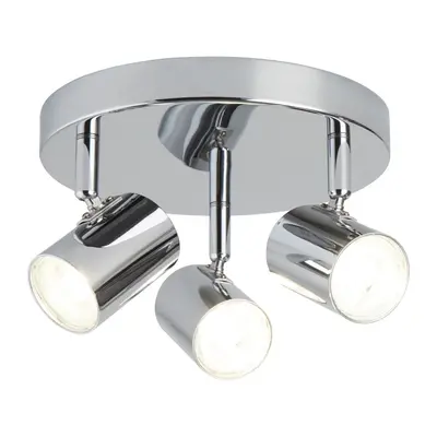 Searchlight Rollo Adjustable Chrome Cylinder Head Spots Plate Ceiling Light