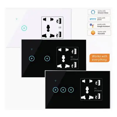 (White, Way) Wifi Smart Light Switch Ewelink/App Control Wireless Interruptor Wall Outlets with 