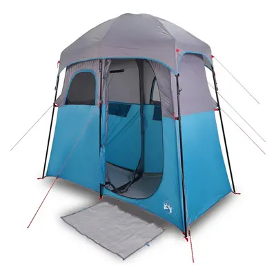 (blue) vidaXL Shower Tent 2-Person Patio Privacy Tent Toilet Tent Shelter Waterproof